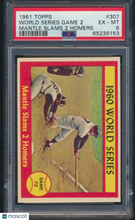 Load image into Gallery viewer, 1961 Topps #307 World Series Game 2 Mantle Slams 2 Homers PSA 6 S26-00k