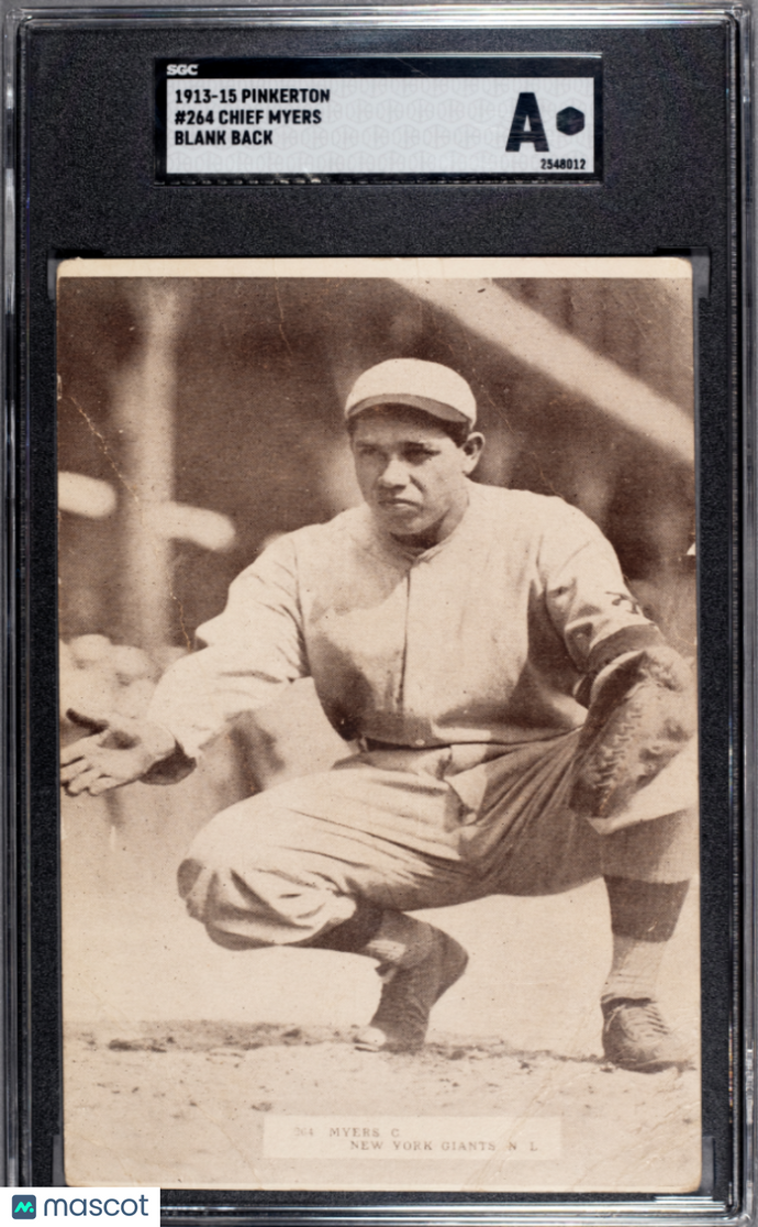 1913-15 Pinkerton Chief Myers #264 (Blank Back) SGC A