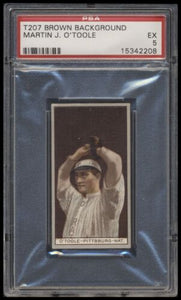 1912 T207 Brown Background Martin J. O'toole Psa 5 Recruit Back Factory 240