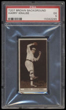 Load image into Gallery viewer, 1912 T207 Brown Background Harry Krause  Psa 5 Recruit Back Factory 606