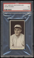 Load image into Gallery viewer, 1912 T207 Brown Background Louis Evans Psa 5 Recruit Back Factory 606
