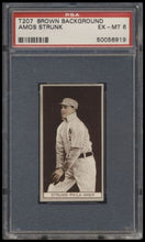 Load image into Gallery viewer, 1912 T207 Brown Background Amos Strunk Psa 6 Recruit Back Factory 240