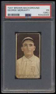 1912 T207 Brown Background George Moriarty Psa 1mc Red Cycle Back