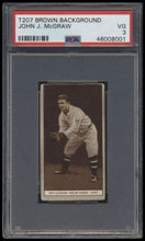 Load image into Gallery viewer, 1912 T207 Brown Background John J. Mcgraw Psa 3 Recruit Back Factory 240