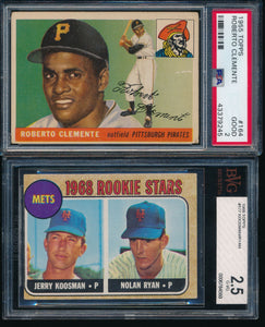 Baseball Rookie Mixer (33 spots) featuring a 1955 Topps Clemente and '68 Nolan Ryan (Limit 3)