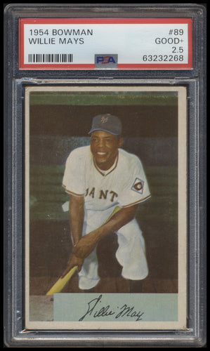 1954 Bowman  #89 Willie Mays  Psa 2.5