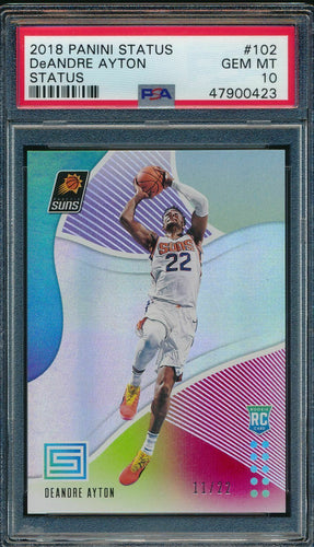 2018-19 Status Status 102 DeAndre Ayton 11/22 RC PSA 10 GEM MINT 14917