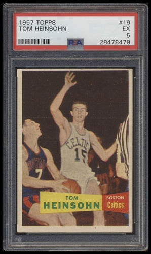 1957 Topps #19 Tom Heinsohn psa 5 EX RC