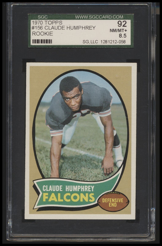1970 Topps #156 Claude Humphrey sgc 8.5 NMMT+ RC
