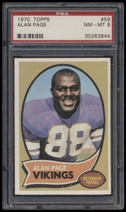 1970 Topps #59 Alan Page psa 8 NMMT RC