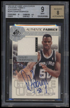 Load image into Gallery viewer, 2003 SP Game Used #DR-AJ David Robinson Authentic Fabrics Autographs bgs 8 NMMT