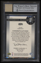 Load image into Gallery viewer, 2003 SP Game Used #DR-AJ David Robinson Authentic Fabrics Autographs bgs 8 NMMT