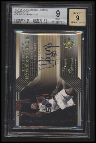 2004 Upper Deck Ultimate Collection #US-DR David Robinson Signatures bgs 9 Mint