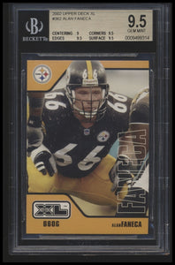 2002 Upper Deck XL #362 Alan Faneca bgs 9.5 Mint+ RC