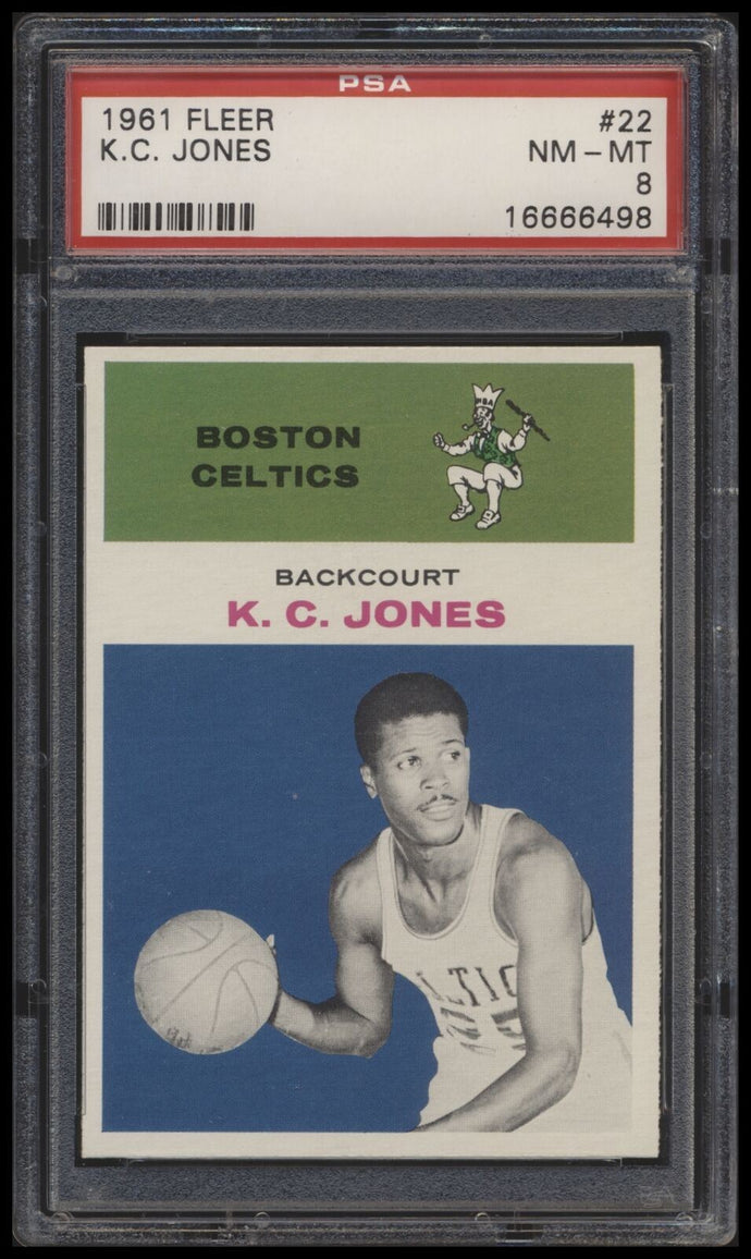 1961 Fleer #22 K.C. Jones psa 8 NMMT RC