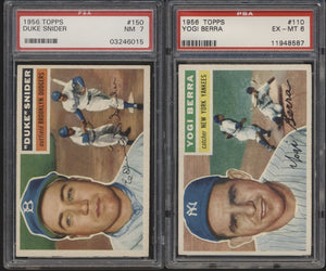 1956 Topps Baseball (All graded) Mid- to High-Grade Complete Set Group Break #12