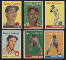 Load image into Gallery viewer, 1958 Topps Baseball Low- to Mid-Grade Complete Set Group Break #9 (LIMIT 10)