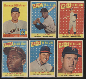 1958 Topps Baseball Low- to Mid-Grade Complete Set Group Break #9 (LIMIT 10)
