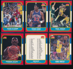 1986 Fleer Basketball Compete Set Group Break #4  (no stickers) Limit 15