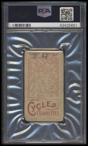 1912 T207 Brown Background Russell Blackburne Psa 2mk Red Cycle Back
