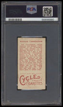 Load image into Gallery viewer, 1912 T207 Brown Background William Cunningham  Psa 2 Red Cycle Back