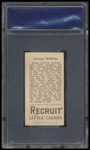 1912 T207 Brown Background George Mcbride Psa 5 Recruit Back Factory 240