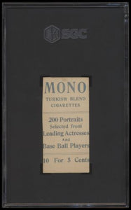 1911 Mono Cigarettes T217 George Metzger Sgc Authentic