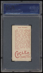 1912 T207 Brown Background Tom Downey  Psa 4 Red Cycle Back