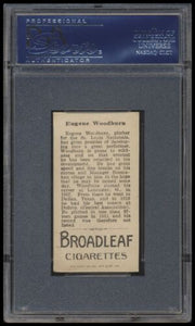 1912 T207 Brown Background Eugene Woodburn  Psa 5 Broadleaf Back