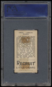 1912 T207 Brown Background Chief Bender Psa 2 Recruit Back Factory 240