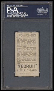 1912 T207 Brown Background Frank Chance Psa 4 Recruit Back Factory 240