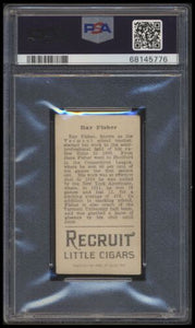 1912 T207 Brown Background Ray Fisher (blue Cap) Psa 4 Recruit Back Factory 240