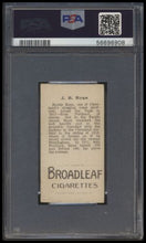 Load image into Gallery viewer, 1912 T207 Brown Background J.b. Ryan  Psa 4 Broadleaf Back