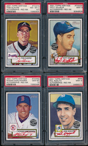 2001 Topps Heritage Red Ink /52 Autograph Set Group Break (50 spots total)
