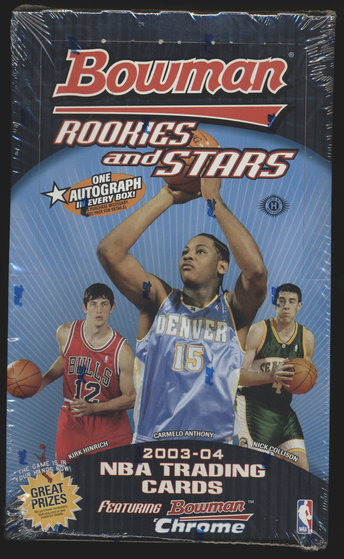 2003-04 Bowman Rookies and Stars Basketball Hobby Box Box Group Break (24 spots) + Bonus Lebron RC!