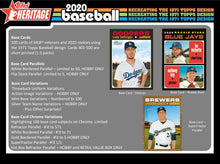 Load image into Gallery viewer, 2020 Topps Heritage Baseball Hobby Box Group Break (24 spots) #2