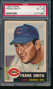 1953 Topps  116 Frank Smith  PSA 6 EX-MT 14180