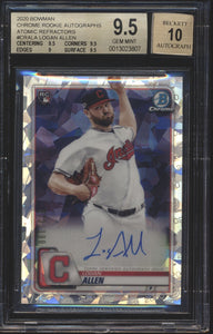 2020 Bowman Chrome Logan Allen RC Atmoic Ref /100 BGS 9.5/10 GEM MINT