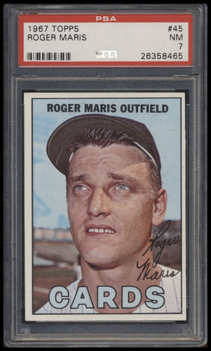 1967 Topps #45 Roger Maris PSA 7 NM
