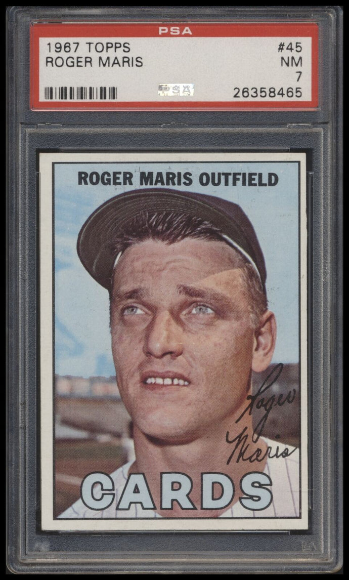 1967 Topps #45 Roger Maris PSA 7 NM
