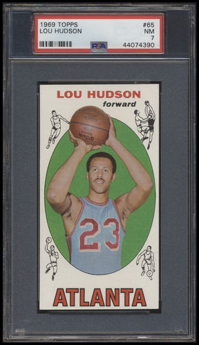 1969 Topps #65 Lou Hudson psa 7 NM RC