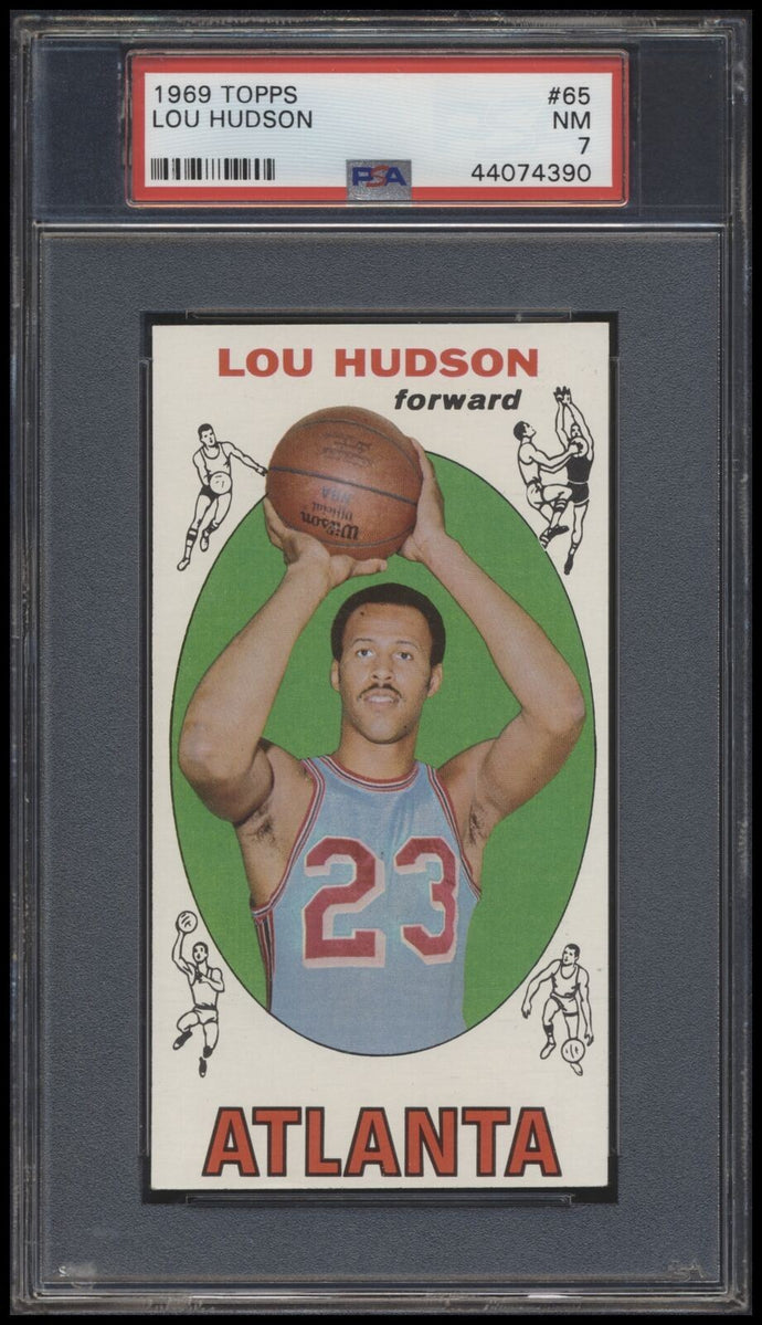 1969 Topps #65 Lou Hudson psa 7 NM RC