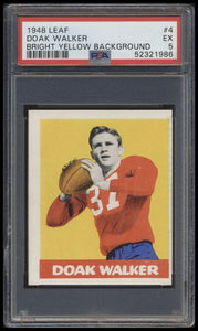 1948 Leaf #4a Doak Walker Yellow Background psa 5 EX RC