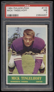 1964 Philadelphia #110 Mick Tingelhoff psa 7 NM RC