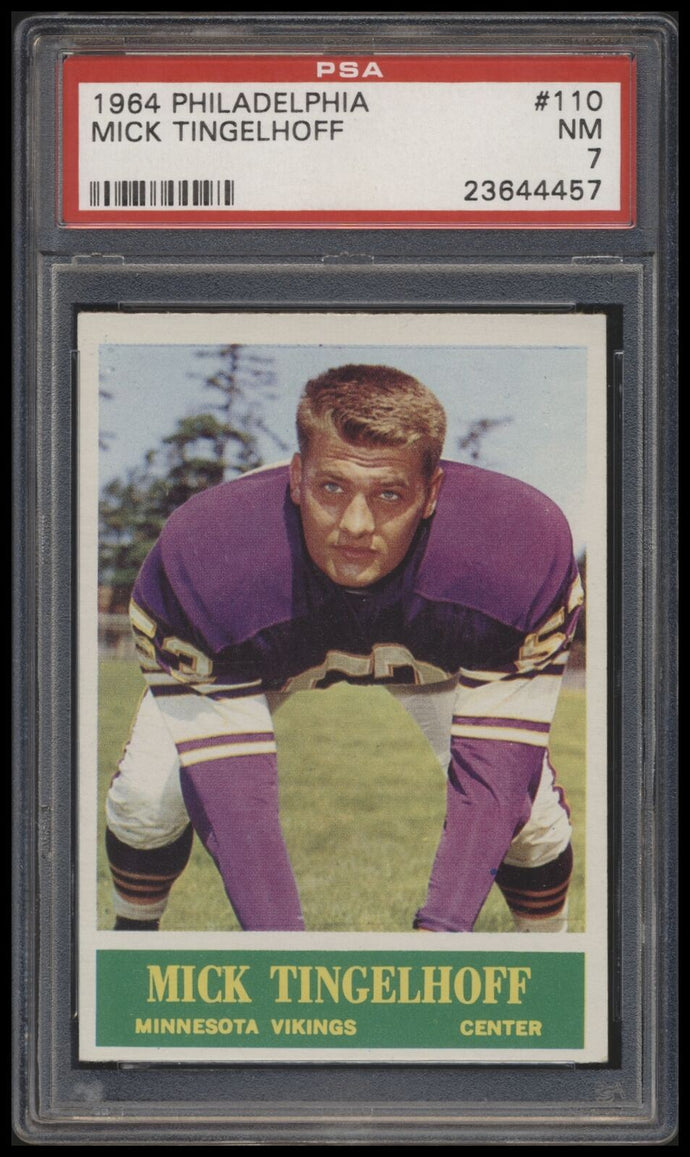 1964 Philadelphia #110 Mick Tingelhoff psa 7 NM RC
