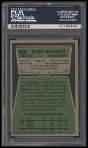 1975 Topps #524 Cliff Branch psa 8 NMMT RC