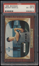 Load image into Gallery viewer, 1955 Bowman  #202 Mickey Mantle  Psa 6