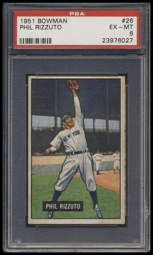 1951 Bowman  #26 Phil Rizzuto  Psa 6