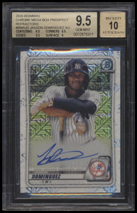 2020 Bowman Chrome Mega Box Auto Refractor Jasson Dominguez  Bgs 9.5/10