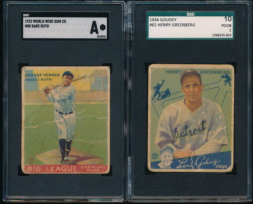 Pre-WWII Mixer Break (76 Cards) - Featuring '33 WWG Babe Ruth